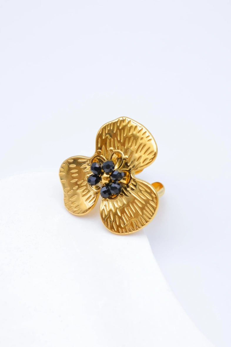 Bague en acier inoxydable ajustable - NOIR