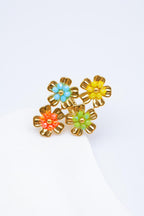 Bague en acier inoxydable ajustable - MULTICOLORE