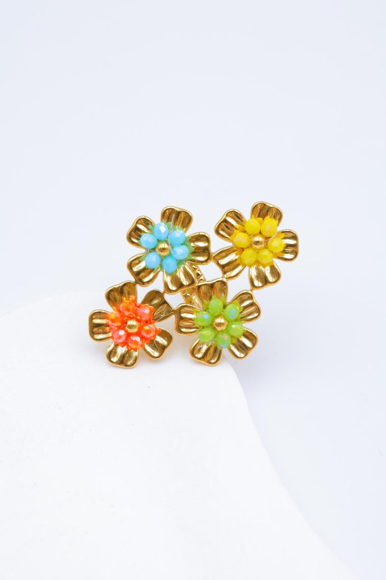 Bague en acier inoxydable ajustable - MULTICOLORE