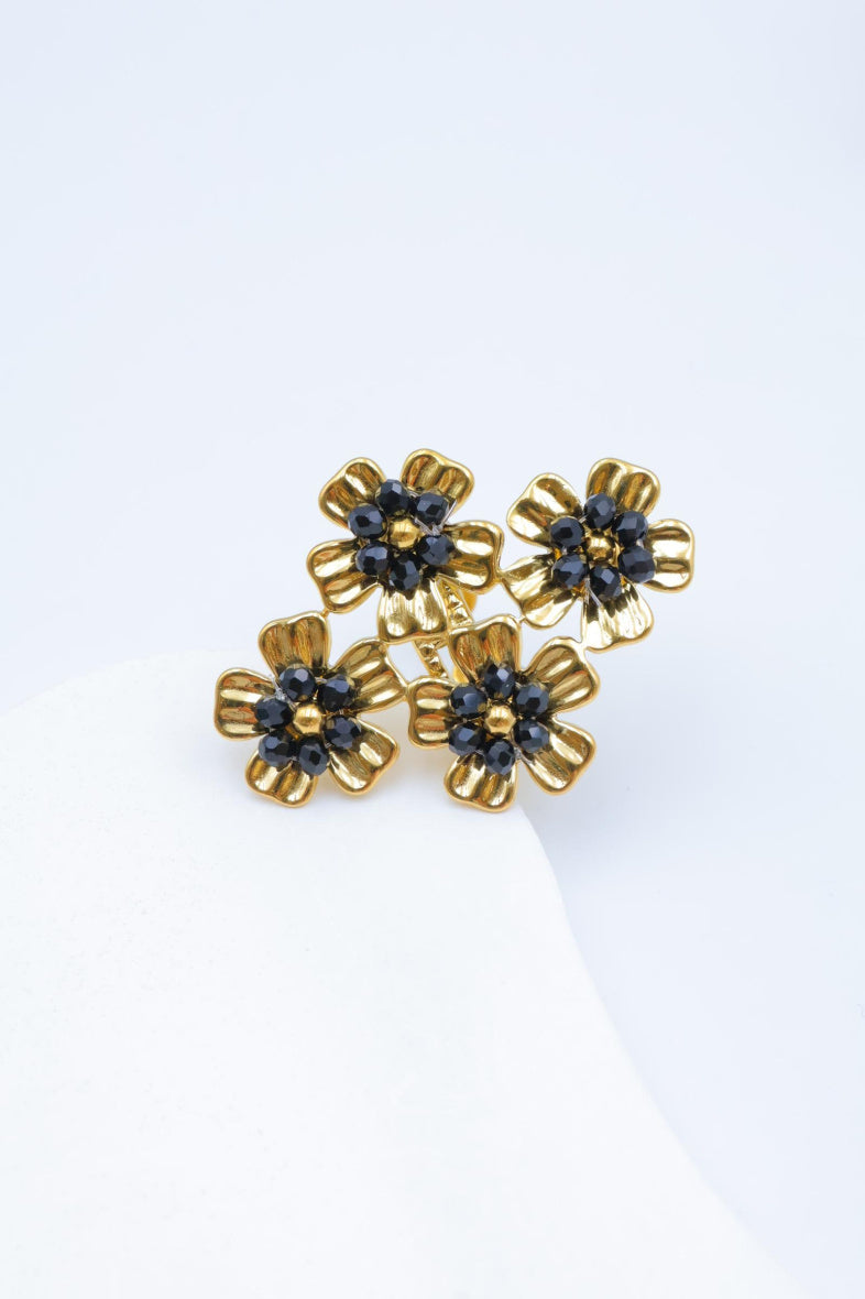 Bague en acier inoxydable ajustable - NOIR