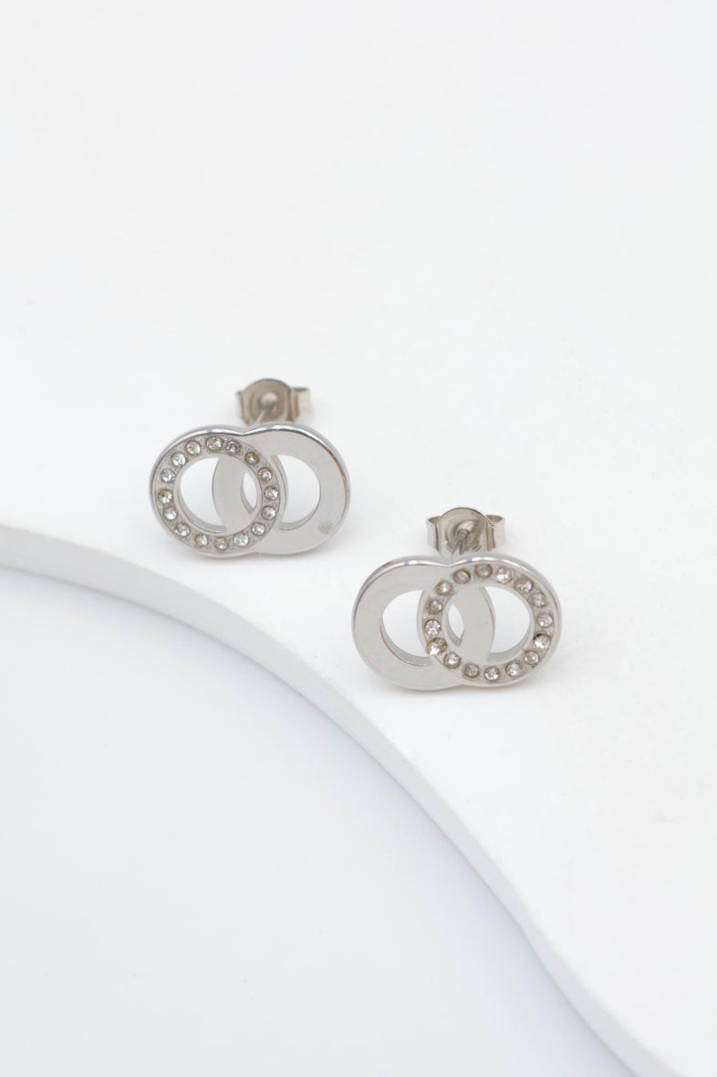 Boucles d'oreilles en acier inoxydable - ARGENT