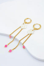 Boucles d'oreilles en acier inoxydable - FUCHSIA