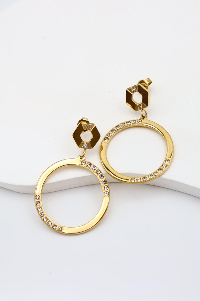 Boucles d'oreilles en acier inoxydable - DORÉ