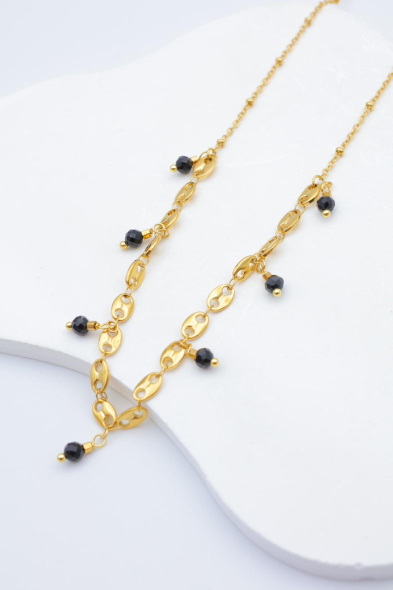 Collier en acier inoxydable - NOIR
