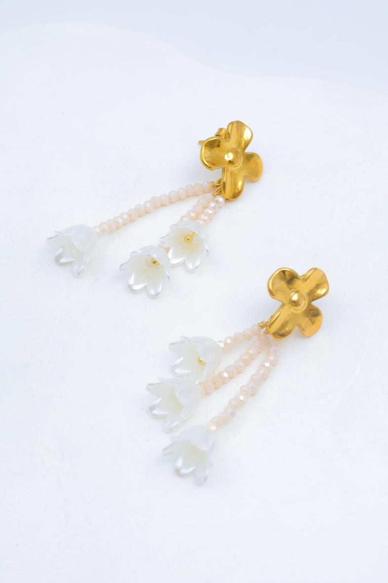 Boucles d'oreilles en acier inoxydable - BLANC