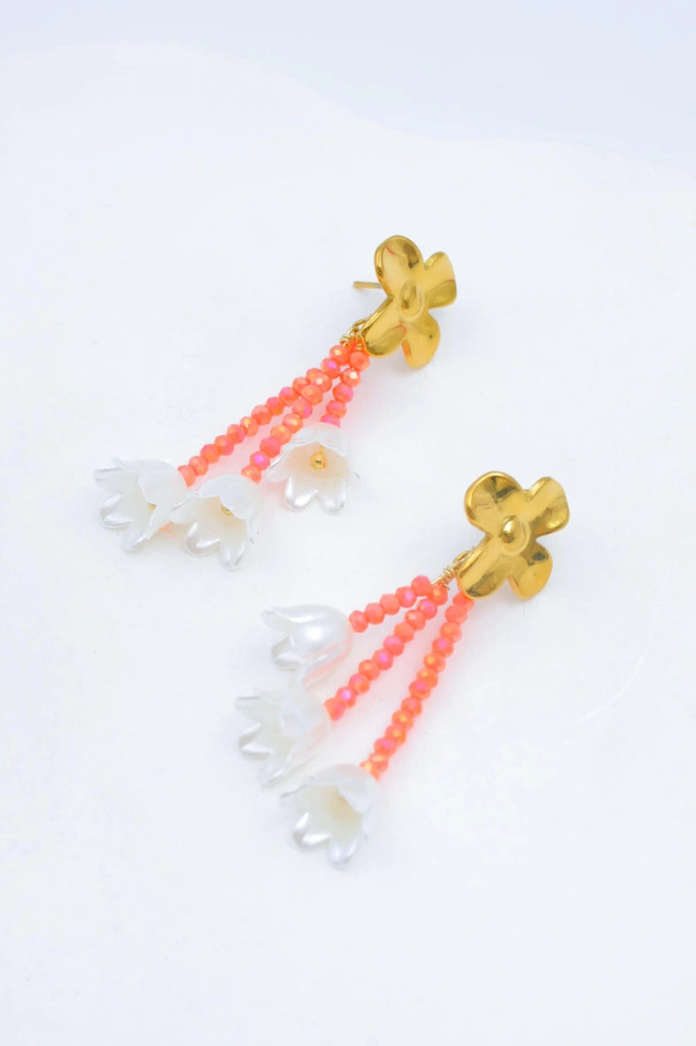 Boucles d'oreilles en acier inoxydable - ORANGE