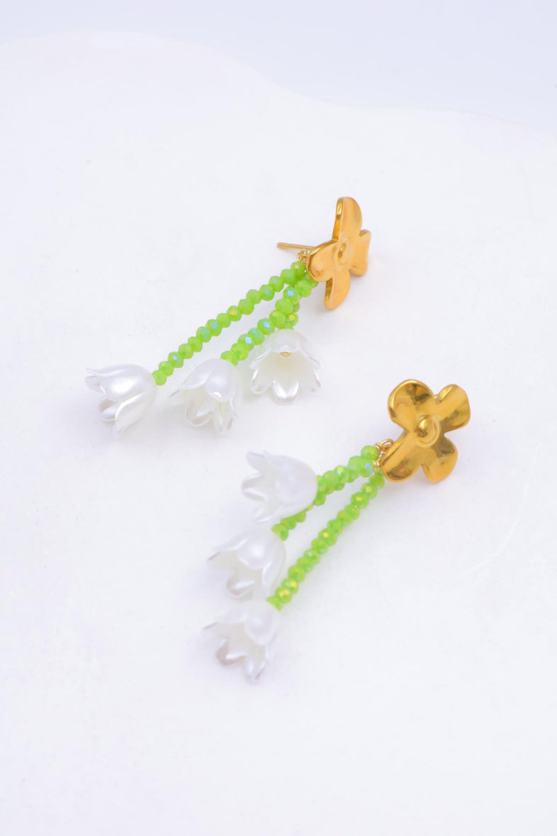 Boucles d'oreilles en acier inoxydable - VERT