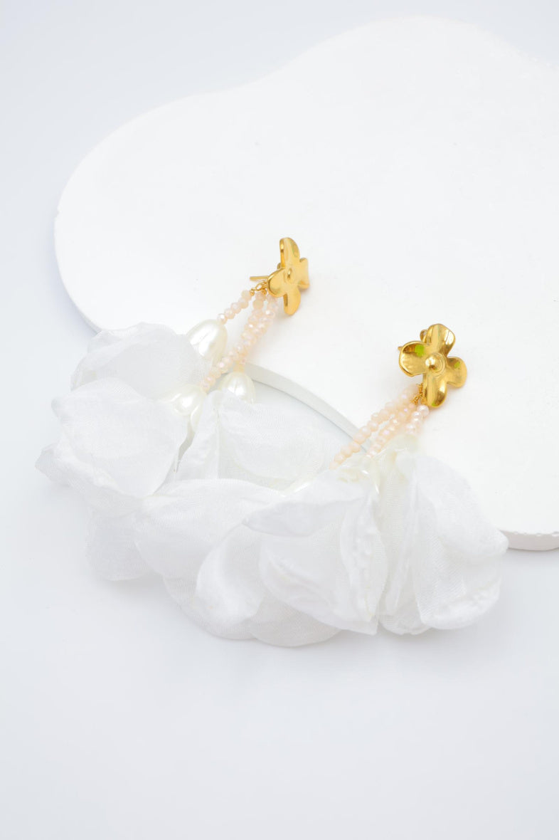 Boucles d'oreilles en acier inoxydable - BLANC