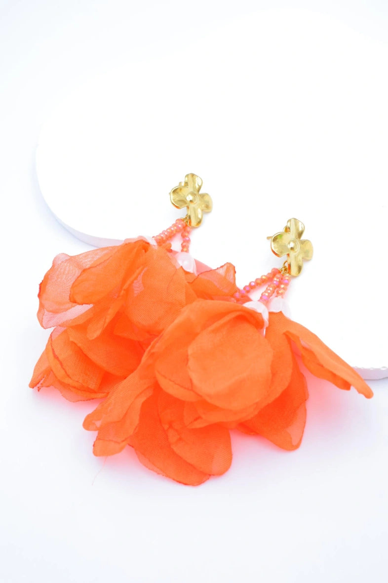 Boucles d'oreilles en acier inoxydable - ORANGE