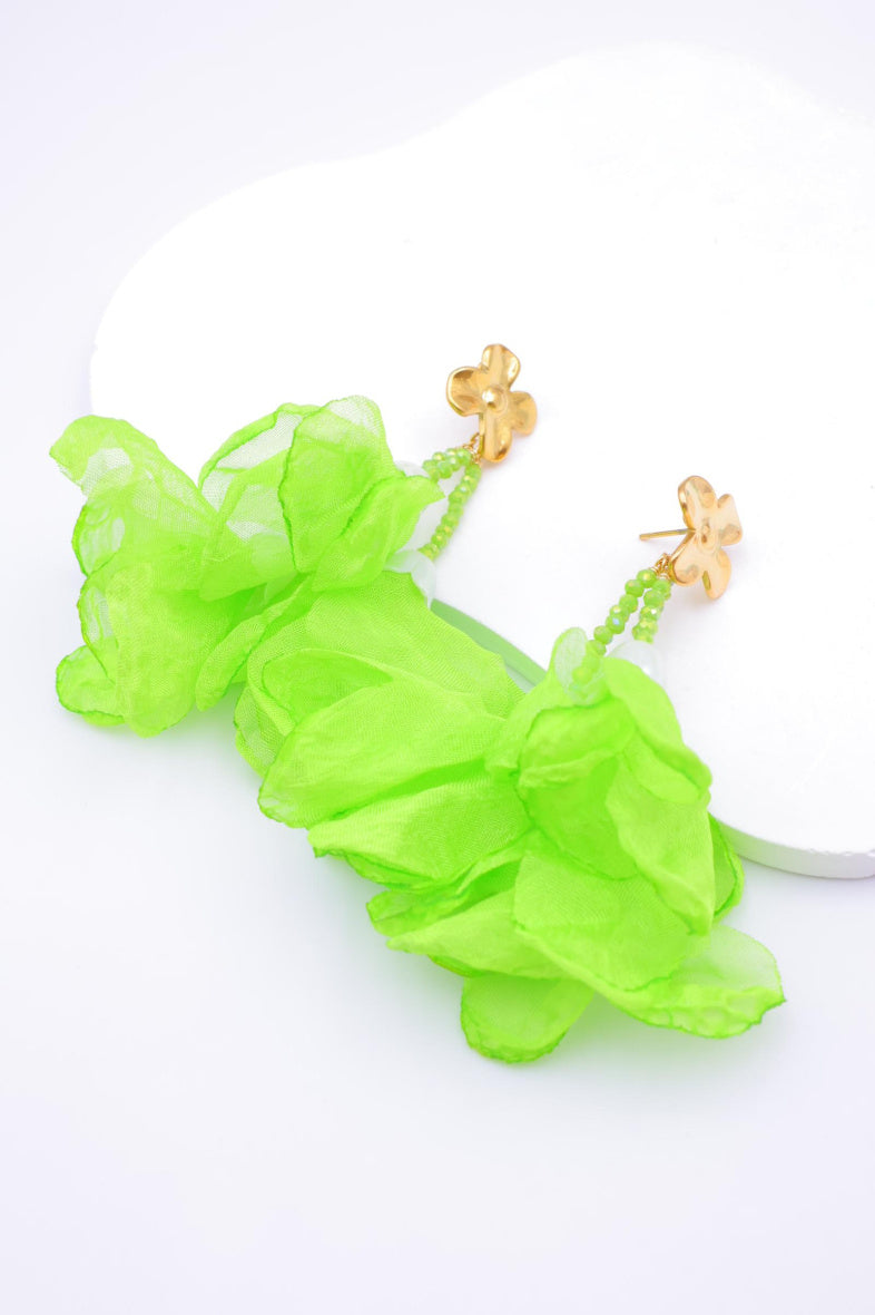 Boucles d'oreilles en acier inoxydable - VERT