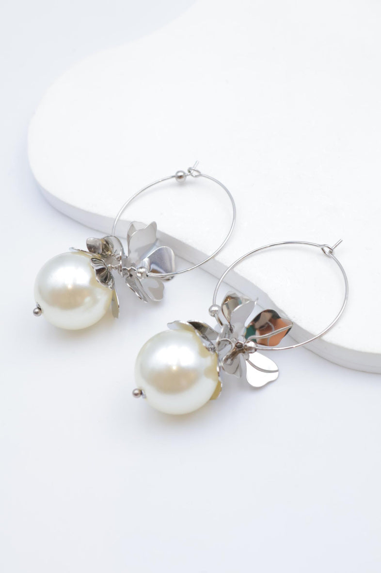 Boucles d'oreilles en acier inoxydable - ARGENT