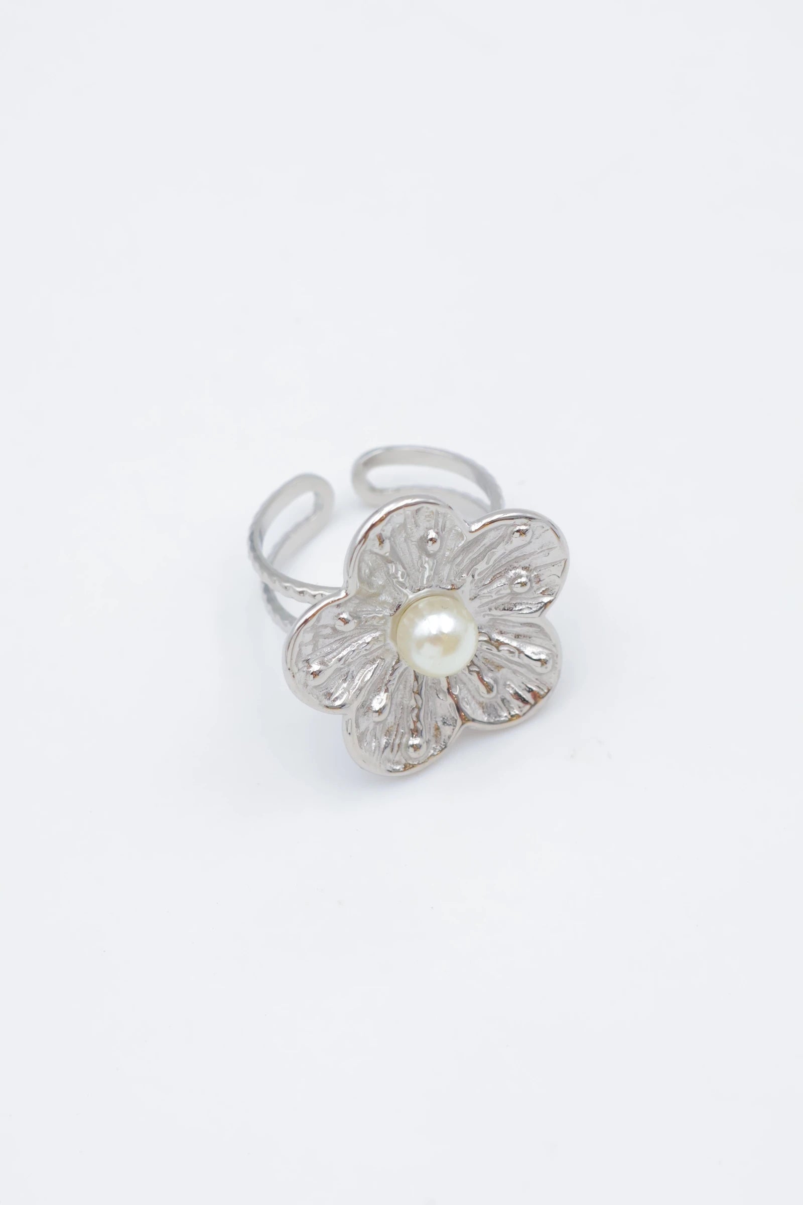 Bague en acier inoxydable ajustable - ARGENT
