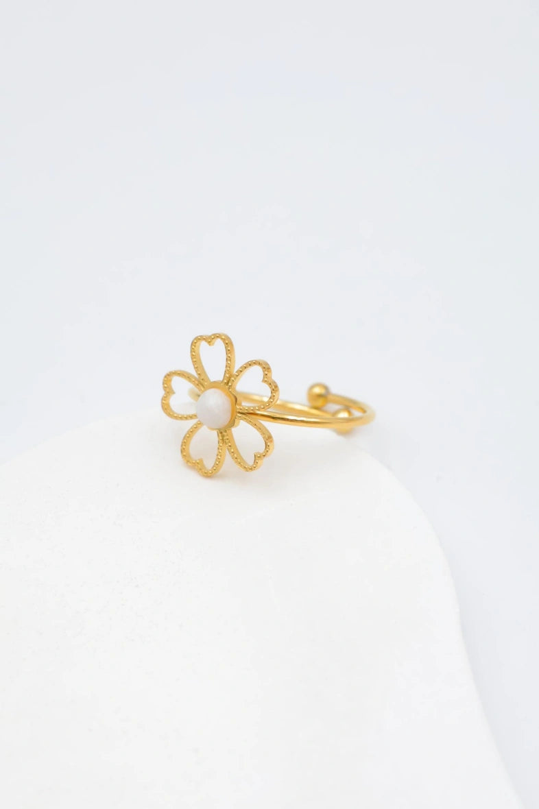 Bague en acier inoxydable ajustable - BLANC