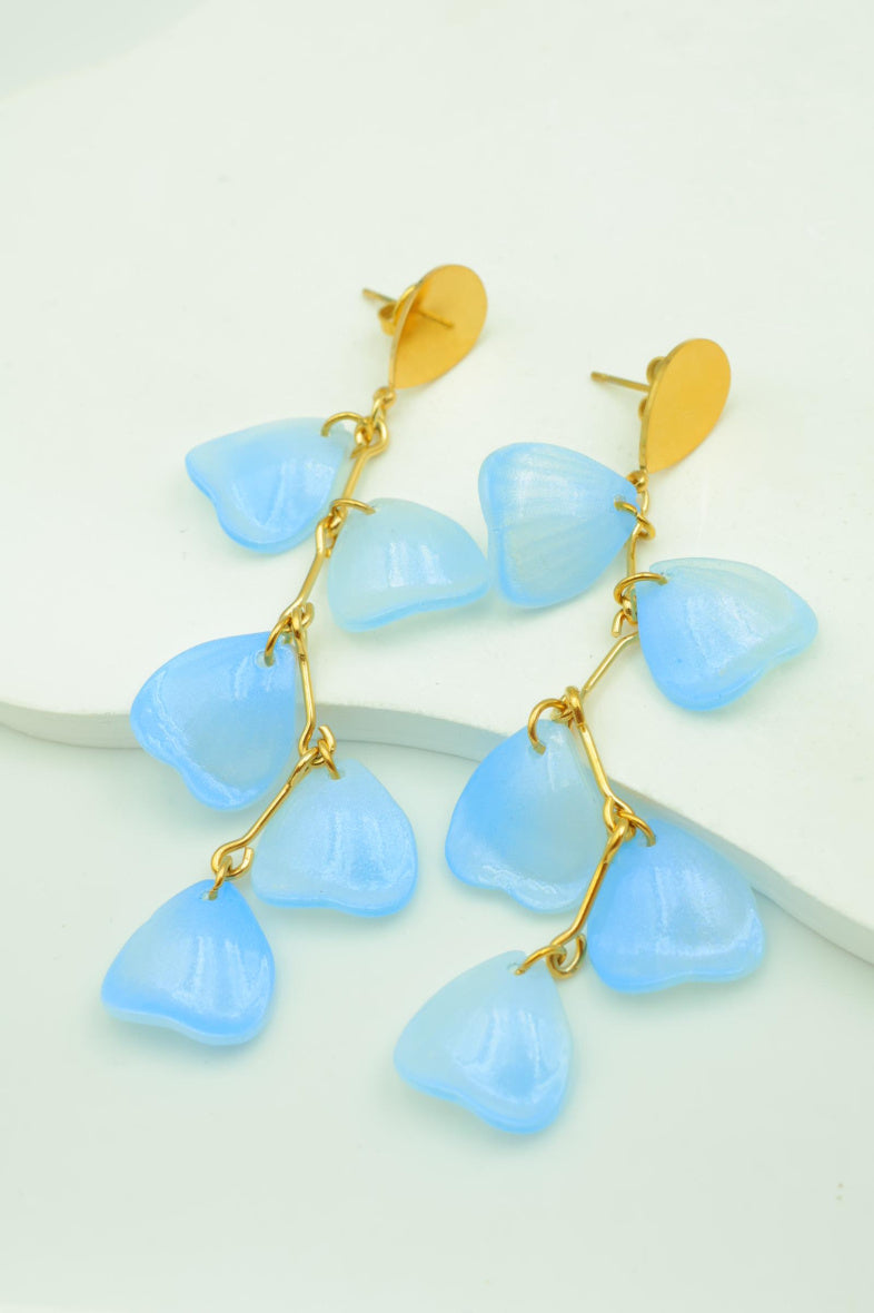Boucles d'oreilles en acier inoxydable - BLEU