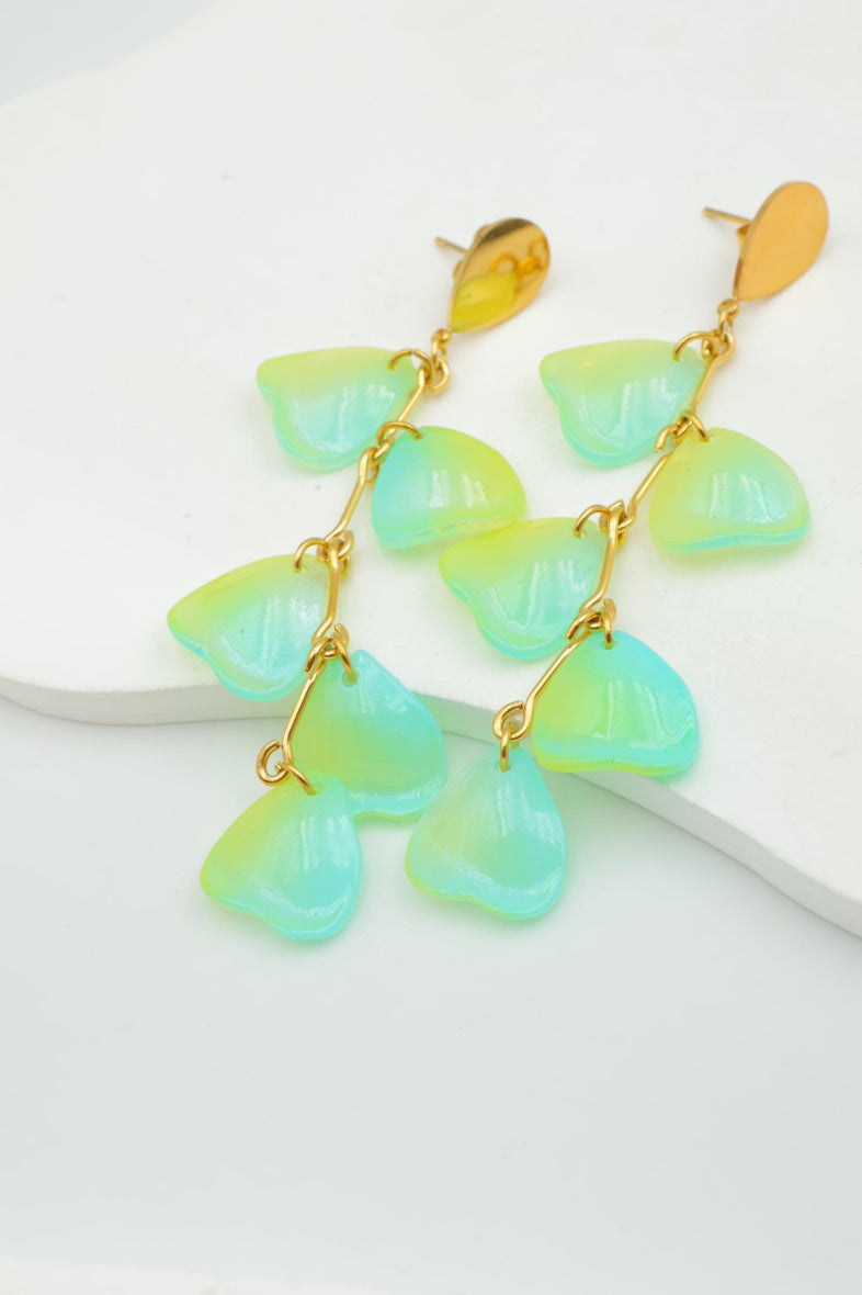 Boucles d'oreilles en acier inoxydable - VERT