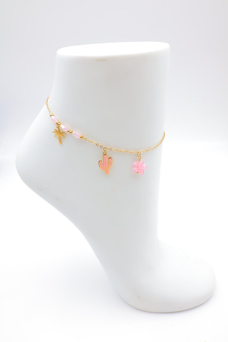 Chaîne de cheville en acier inoxydable - ROSE