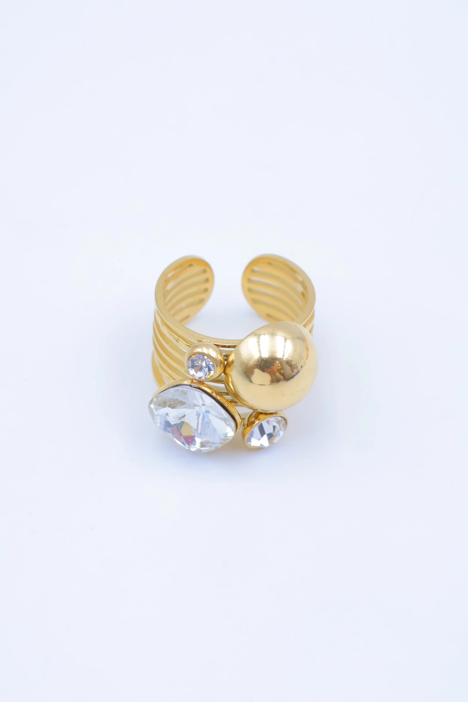Bague en acier inoxydable ajustable - DORÉ