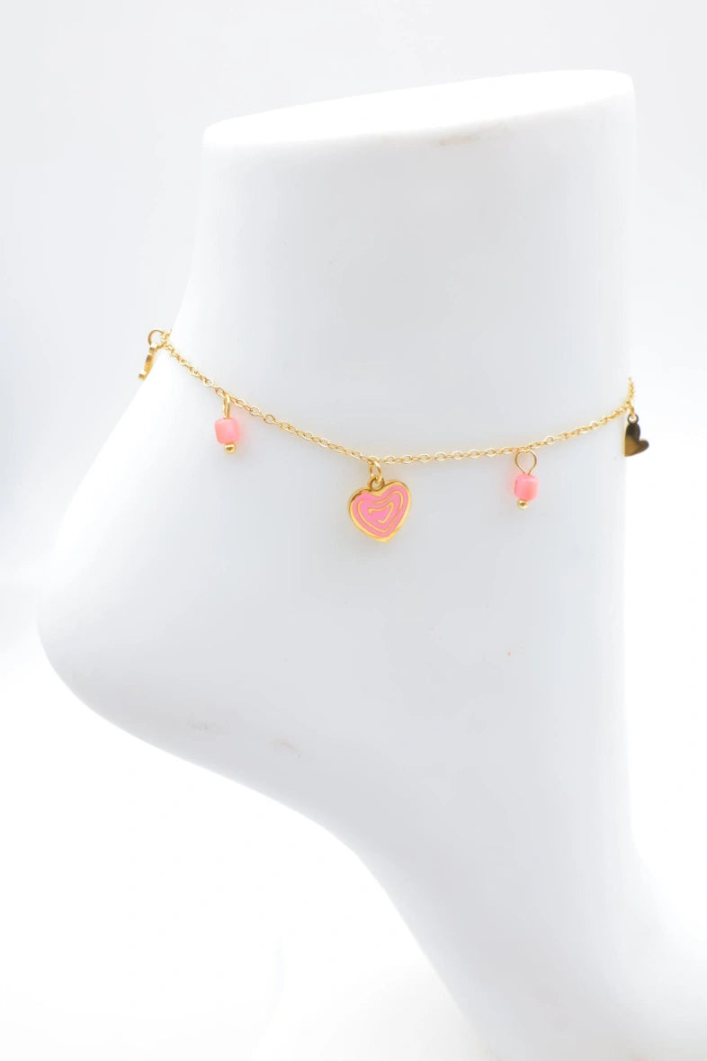 Chaîne de cheville en acier inoxydable - ROSE