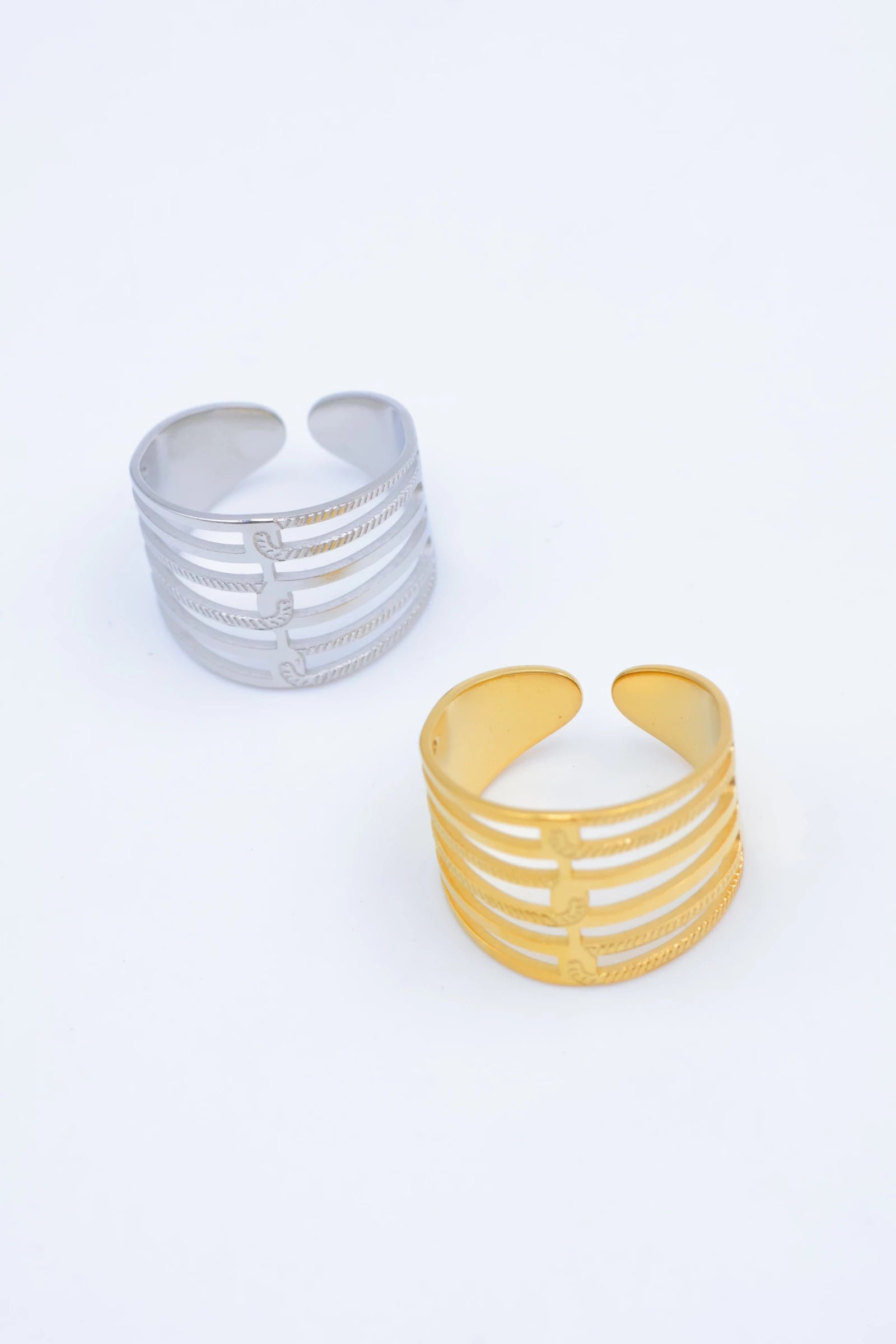 Bague en acier inoxydable ajustable - DORÉ