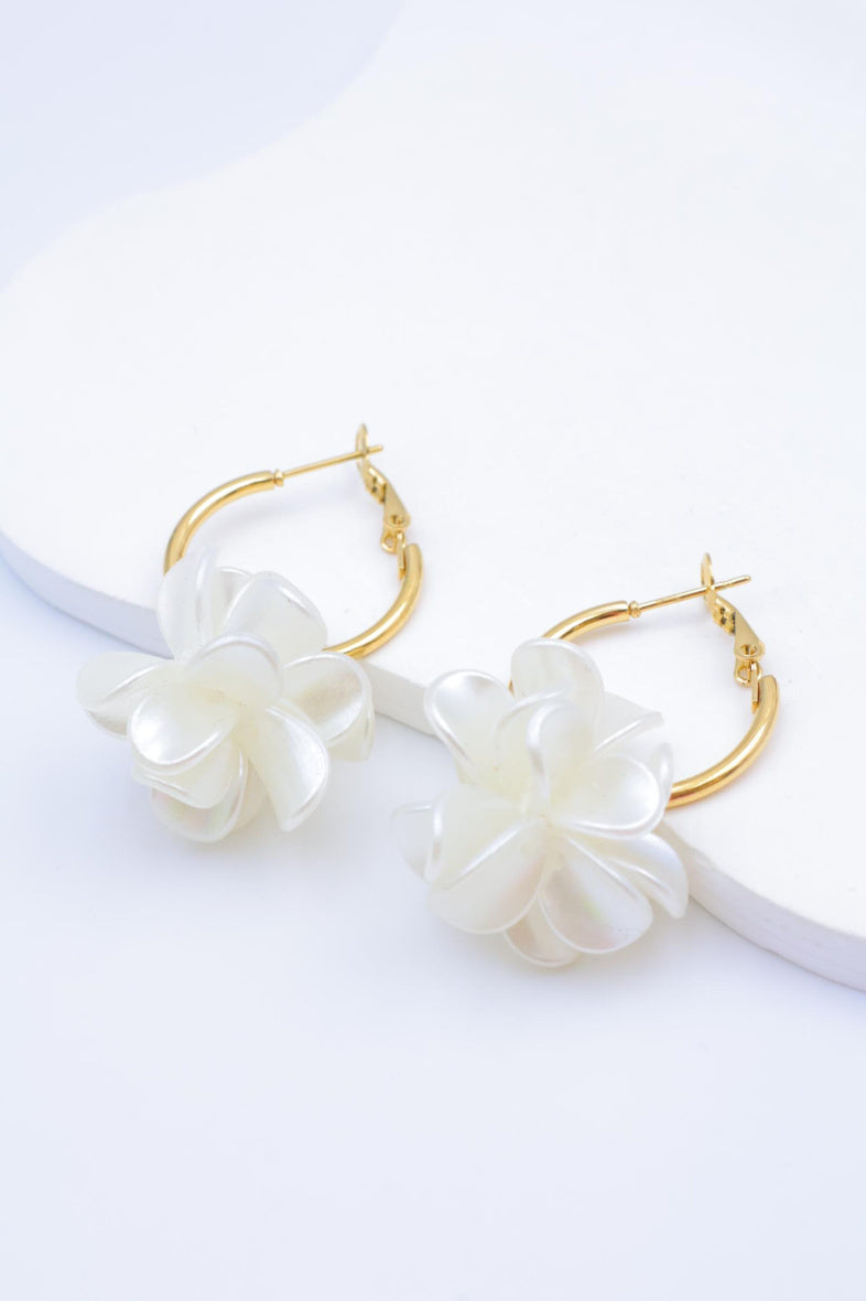 Boucles d'oreilles en acier inoxydable - BLANC