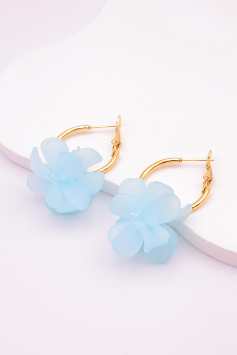 Boucles d'oreilles en acier inoxydable - BLEU