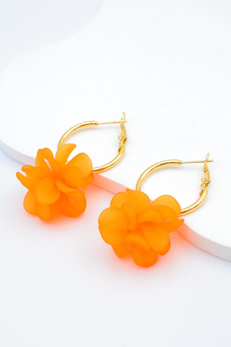 Boucles d'oreilles en acier inoxydable - ORANGE