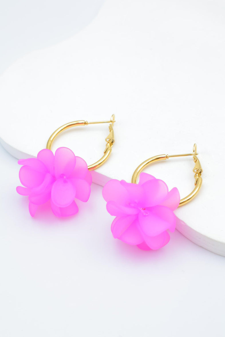 Boucles d'oreilles en acier inoxydable - VIOLET