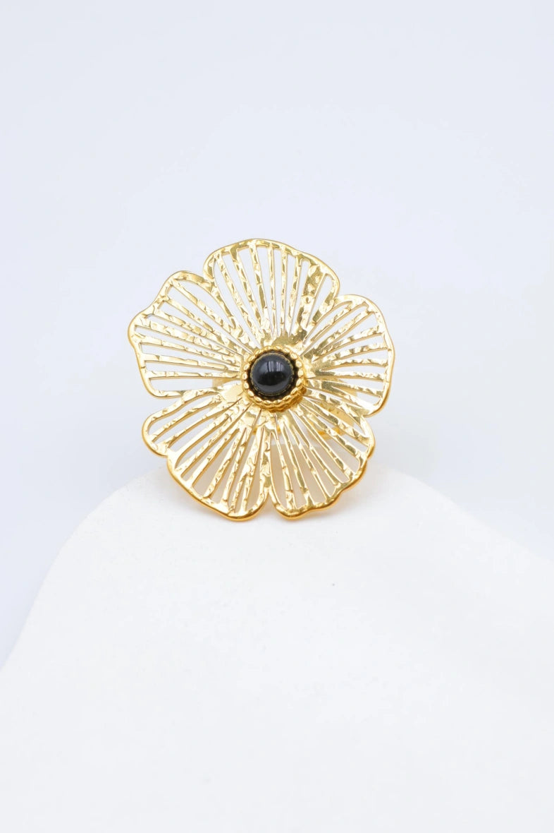 Bague en acier inoxydable ajustable - NOIR