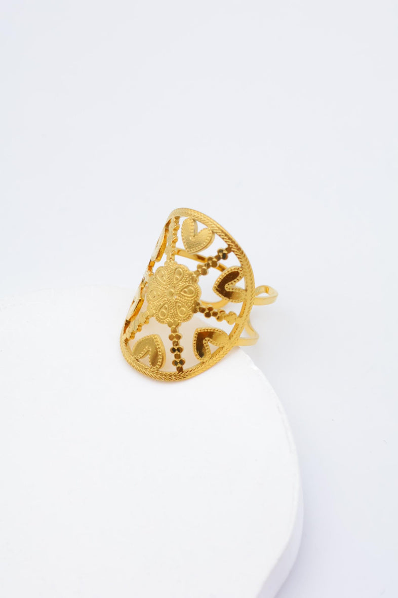 Bague en acier inoxydable ajustable - DORÉ