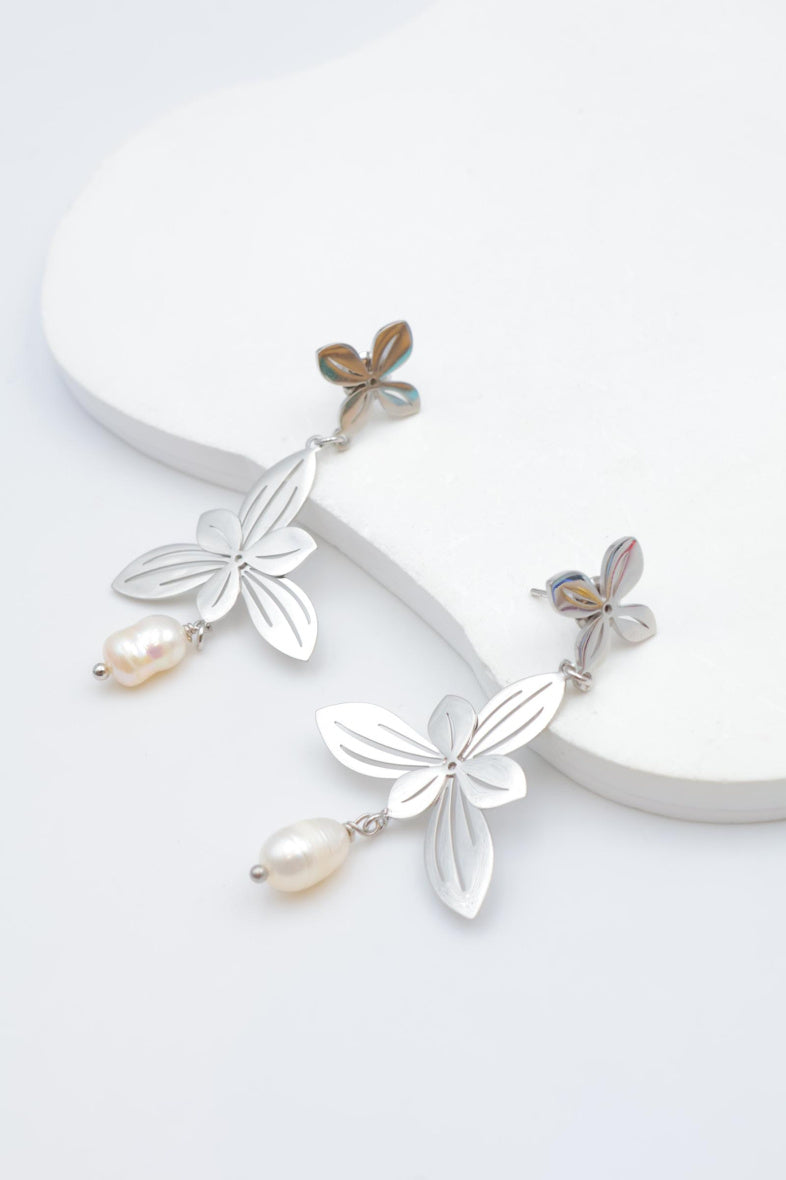 Boucles d'oreilles en acier inoxydable - ARGENT