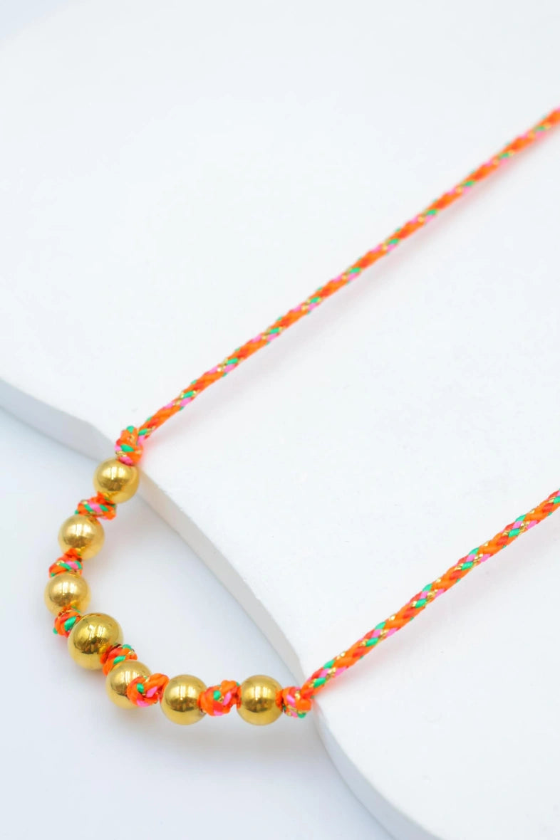 Collier en acier inoxydable - ORANGE