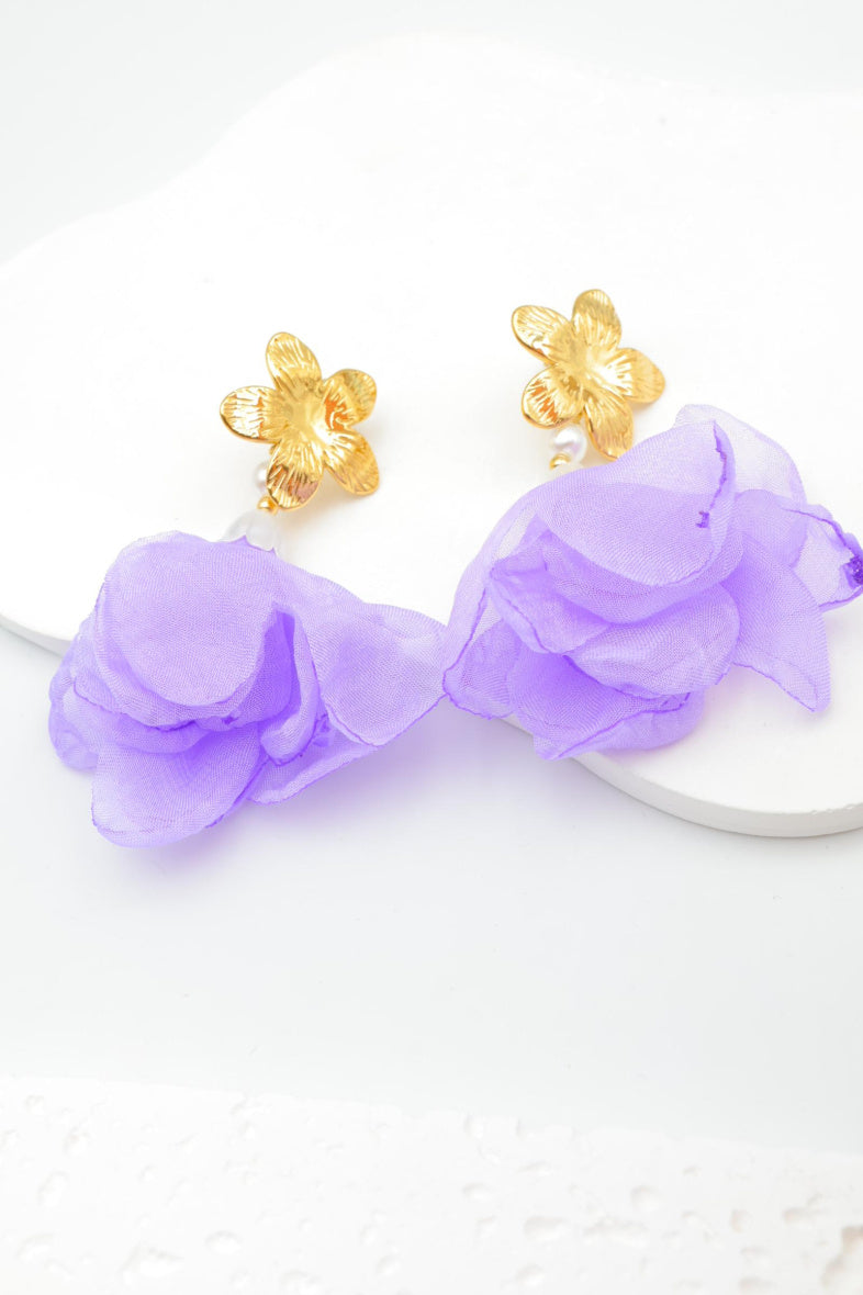 Boucles d'oreilles en acier inoxydable - VIOLET