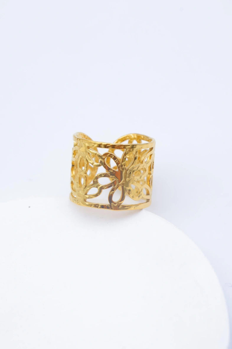 Bague en acier inoxydable ajustable - DORÉ