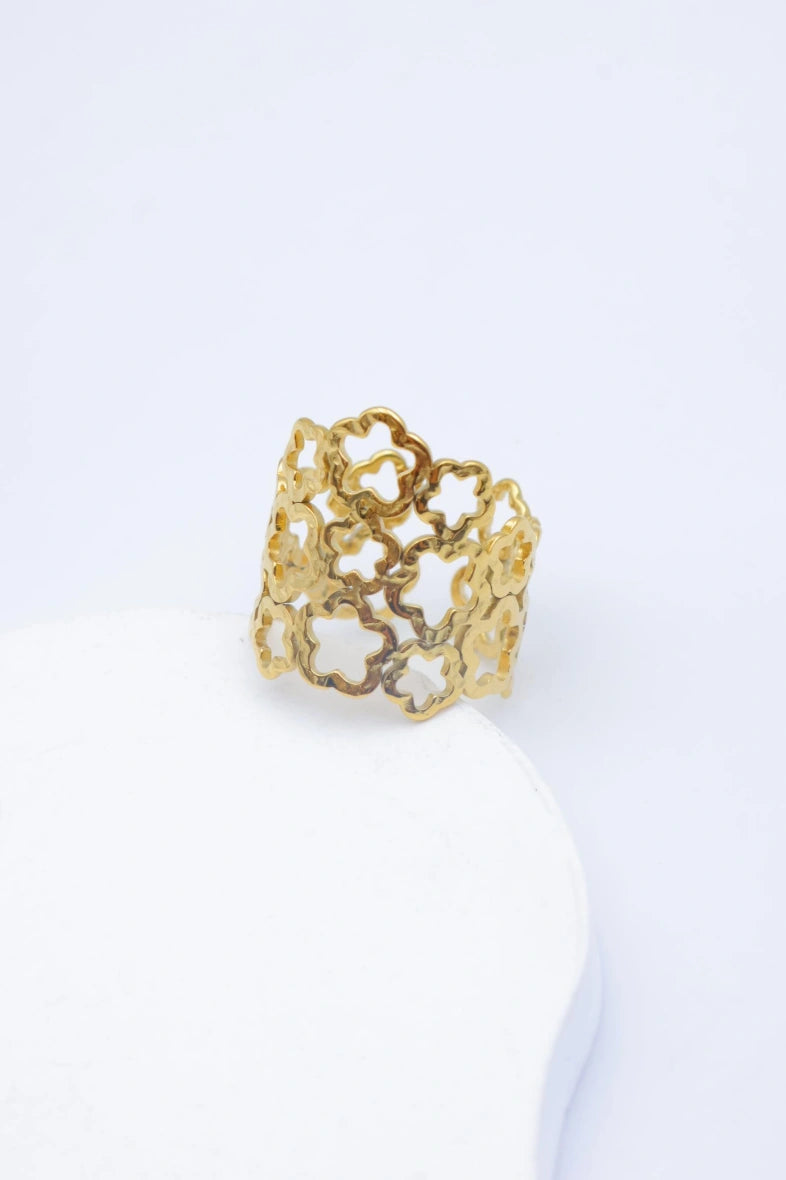 Bague en acier inoxydable ajustable - DORÉ