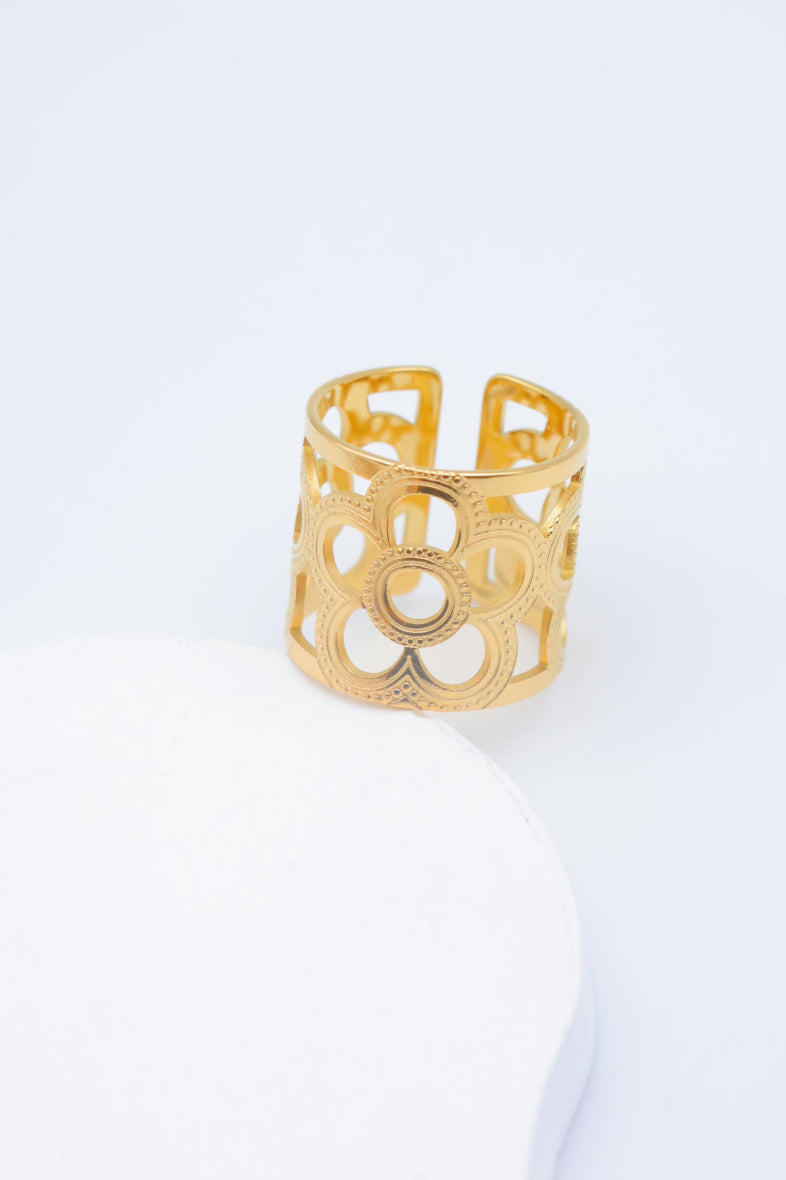 Bague en acier inoxydable ajustable - DORÉ