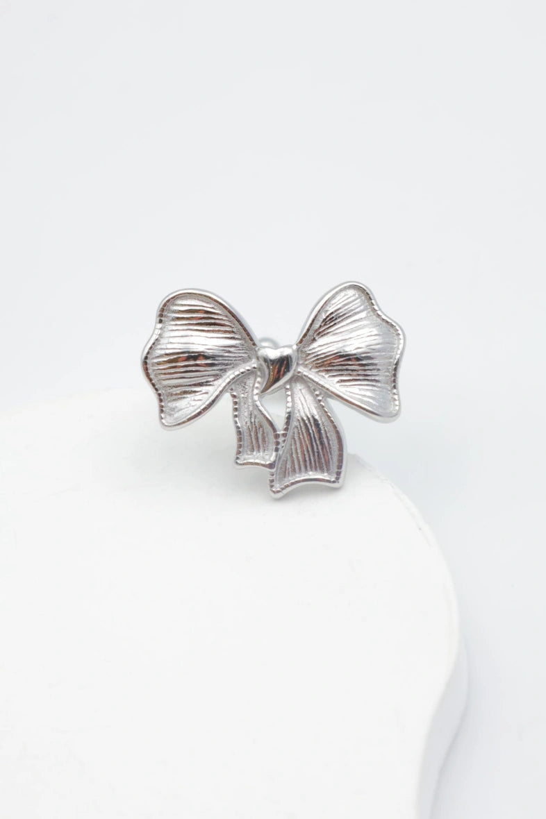 Bague en acier inoxydable ajustable - ARGENT