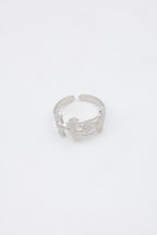 Bague en acier inoxydable ajustable - ARGENT