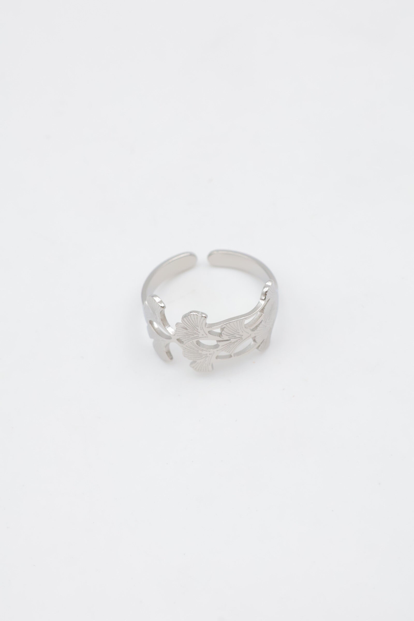 Bague en acier inoxydable ajustable - ARGENT