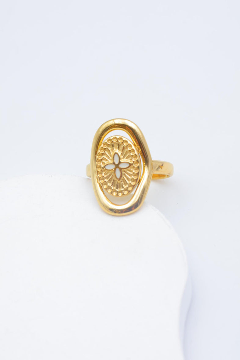 Bague en acier inoxydable ajustable - BLANC