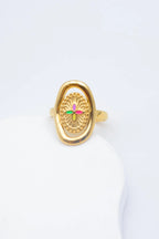 Bague en acier inoxydable ajustable - MULTICOLORE