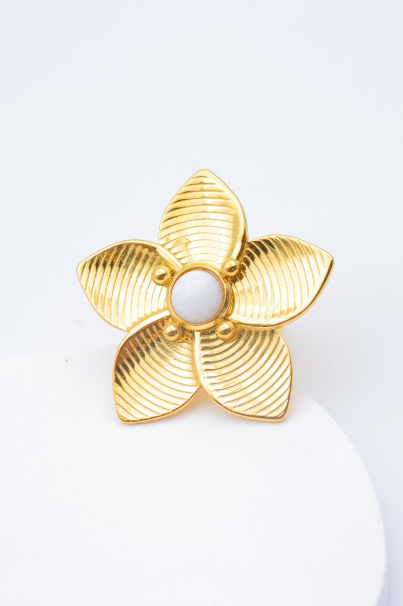 Bague en acier inoxydable ajustable - BLANC