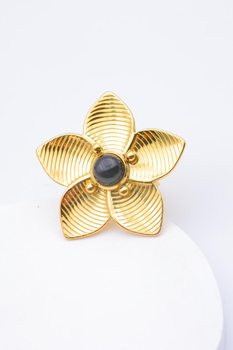 Bague en acier inoxydable ajustable - NOIR