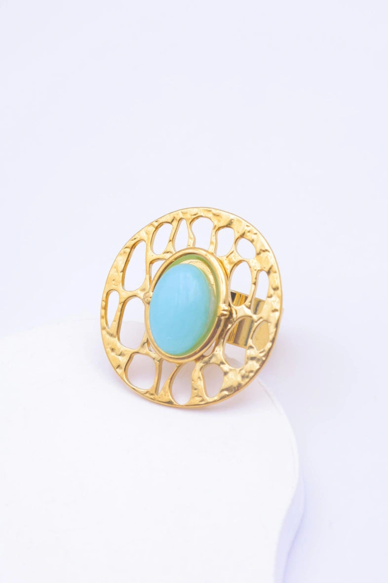 Bague en acier inoxydable ajustable - BLEU