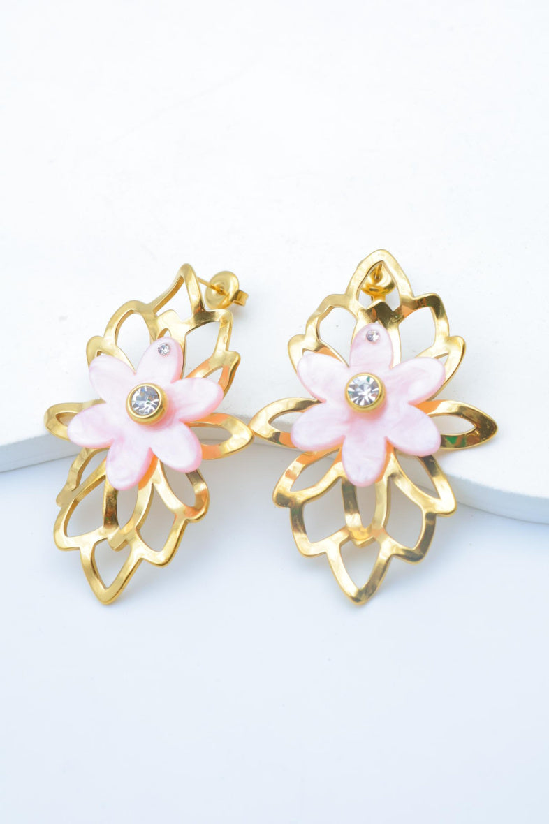 Boucles d'oreilles en acier inoxydable - ROSE