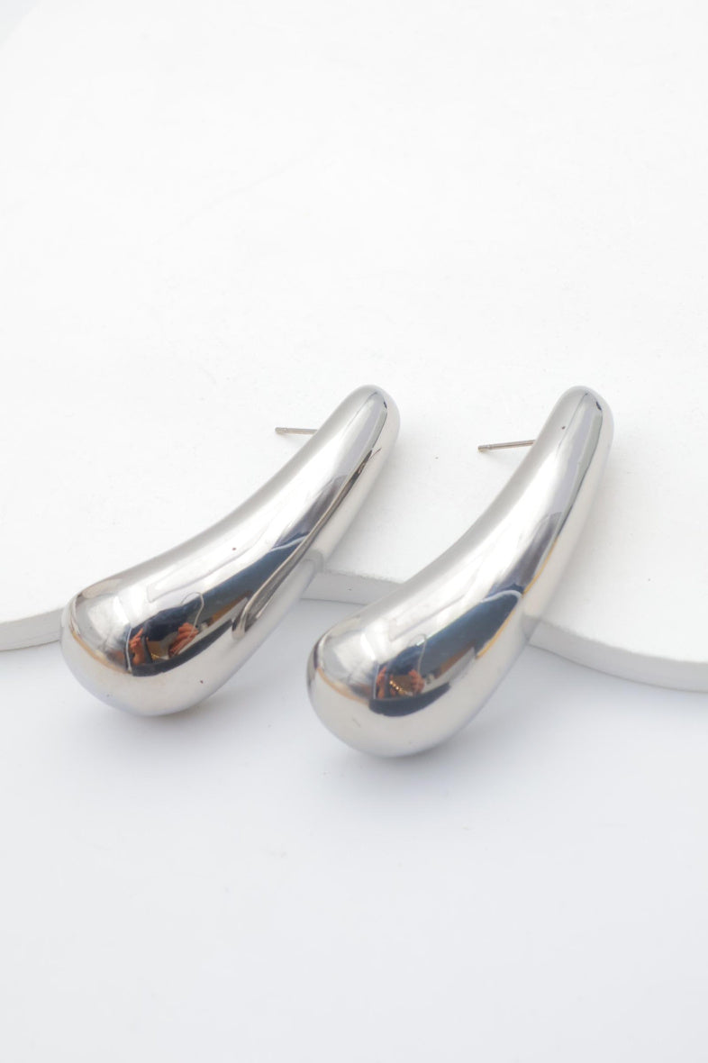 Boucles d'oreilles en acier inoxydable - ARGENT