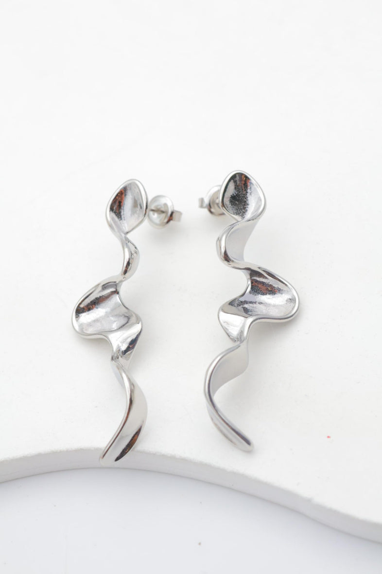 Boucles d'oreilles en acier inoxydable - ARGENT