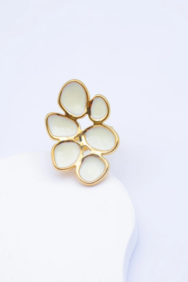 Bague en acier inoxydable ajustable - BLANC