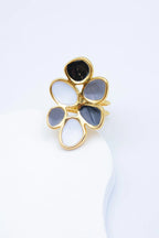Bague en acier inoxydable ajustable - NOIR
