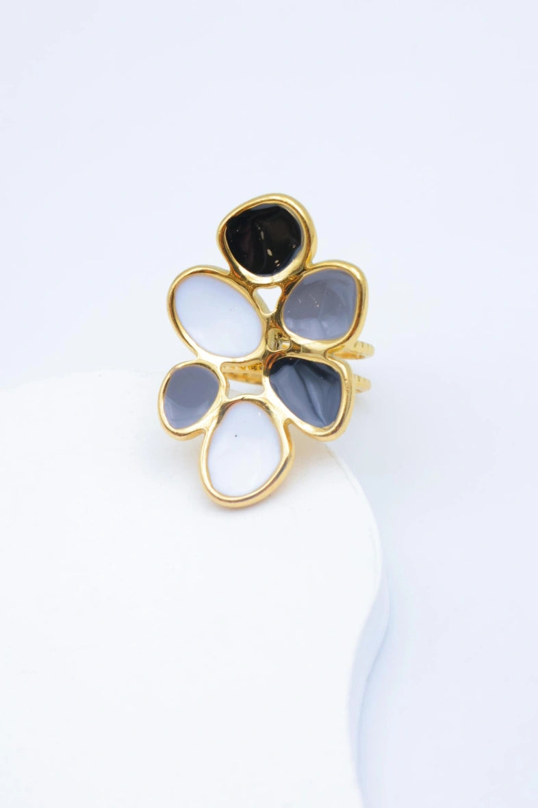 Bague en acier inoxydable ajustable - NOIR