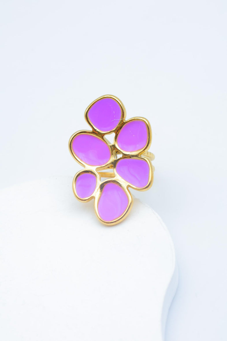 Bague en acier inoxydable ajustable - VIOLET